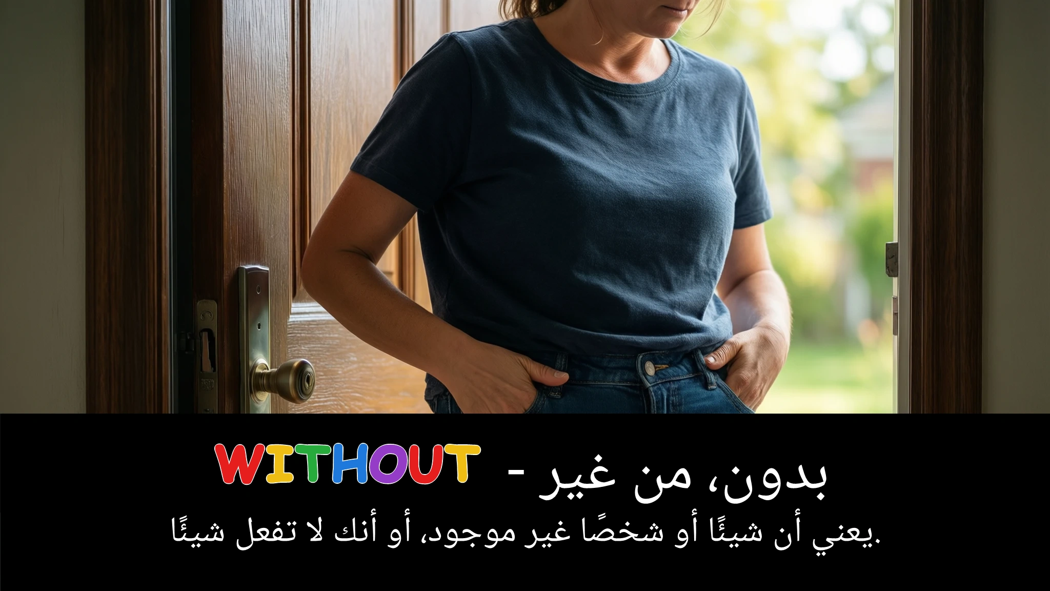 Arabic Illustration for without